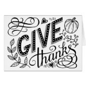 Give thanks hand lettering quote (Front Horizontal)