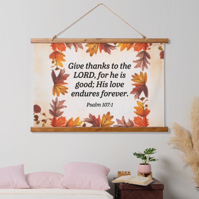 Give Thanks Hanging Tapestry (Bedroom)