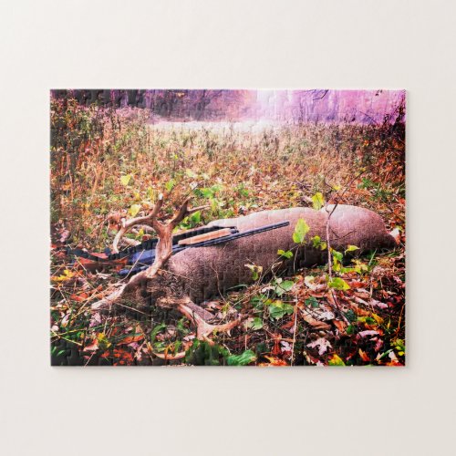 Give Thanks Harvested Whitetail Buck Jigsaw Puzzle