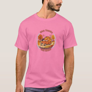 Give Thanks Hello Autumn Vintage Pumpkin Tr T-Shirt