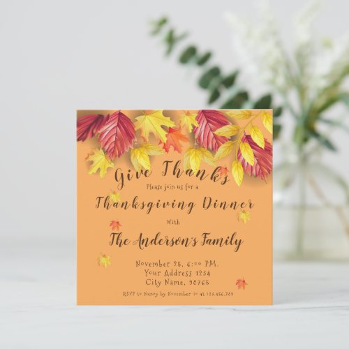 Give Thanks Invitation