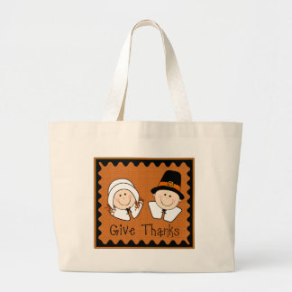 Give Thanks Large Tote Bag