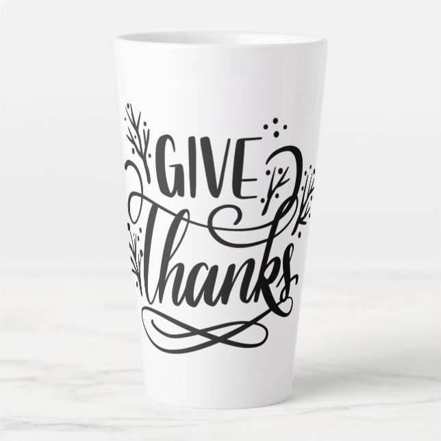 Give Thanks Latte Mug (Front)