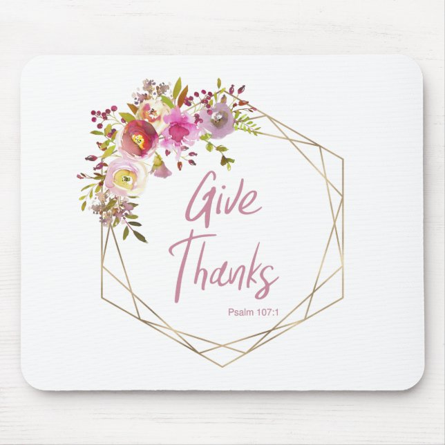 Give Thanks Mouse Pad (Front)