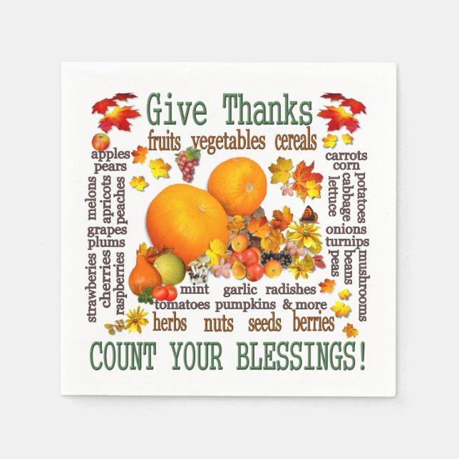 Give Thanks! Napkins (Front)