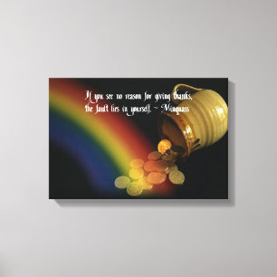 Give Thanks Native American Indian quote Canvas Print