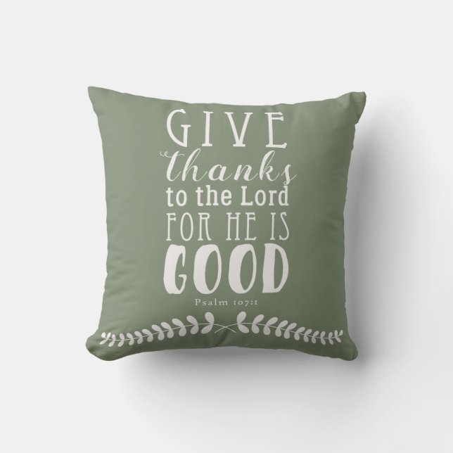 Give Thanks Pillow Customized Color (Front)