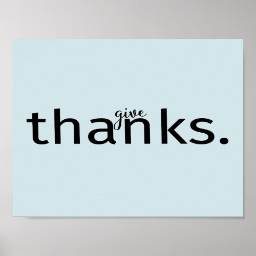 Give Thanks Poster