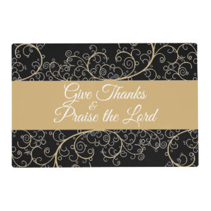 Give Thanks & Praise The Lord Placemat
