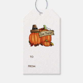 Give Thanks Pumpkin Gift Tags