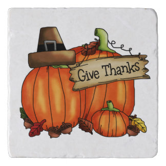 Give Thanks Pumpkin Trivet