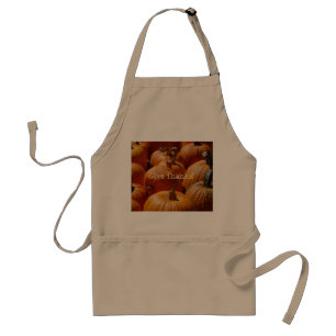 Give Thanks Pumpkins on an Adult Apron