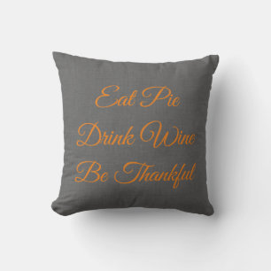 Give Thanks Quote Throw Pillow for Thanksgiving