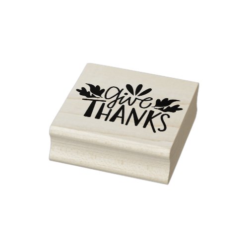 Give Thanks Rubber Stamp
