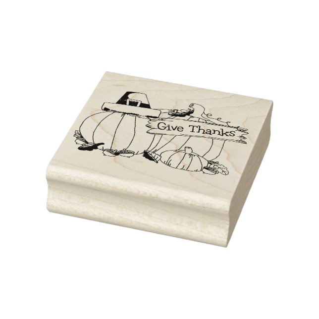 Give Thanks Rubber Stamp (Stamp)