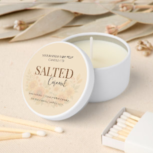 Give Thanks Salted Caramel Candle Label Mini Candle Favors