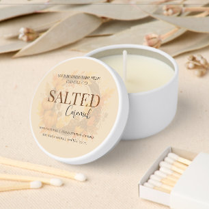 Give Thanks Salted Caramel Candle Label Mini Candle Favors