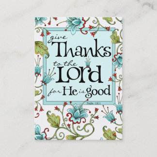 Give Thanks - Scripture Cards
