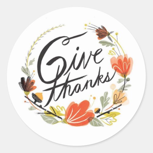 Give Thanks Stickers