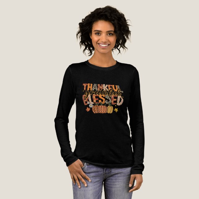 Give Thanks T-Shirt | Floral Fall Coquette Shirt (Full Front)