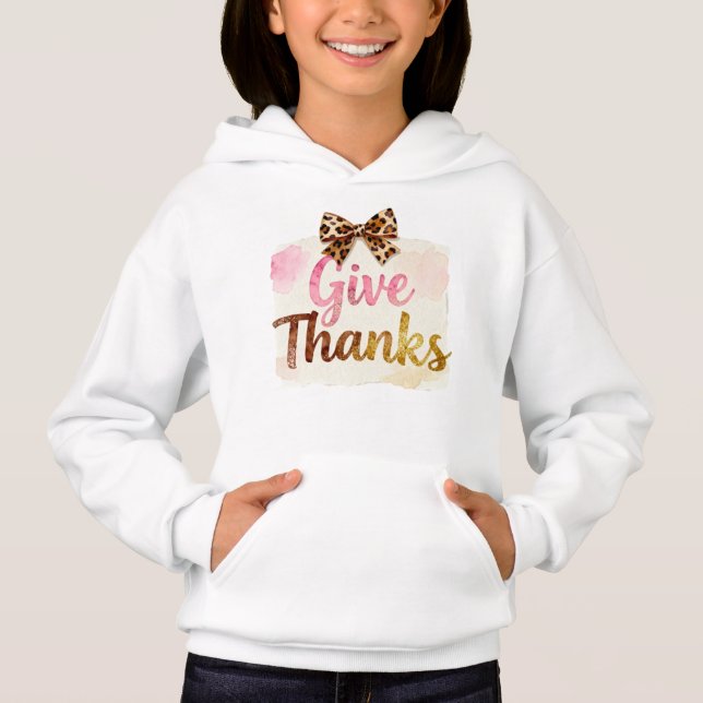 Give Thanks T-Shirt | Floral Fall Coquette Shirt (Front)