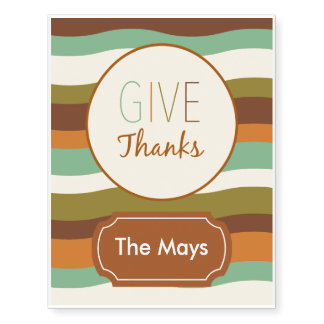 Give Thanks Temporary Tattoos