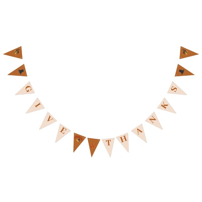 Give Thanks Thanksgiving Bunting Flags (Creator Uploaded)