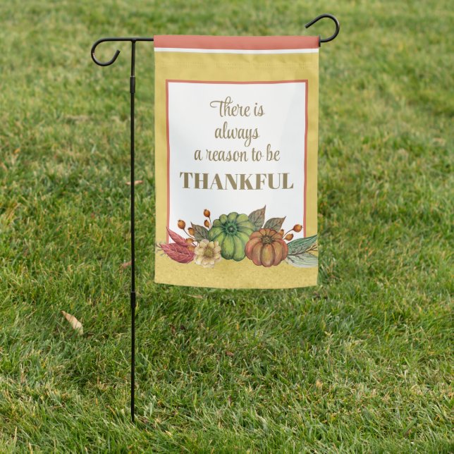 Give Thanks! Thanksgiving Decor Garden Flag (In SItu)
