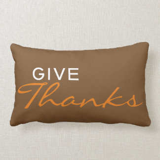 "Give Thanks" Thanksgiving/Fall Throw Pillow