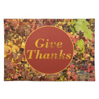 Give Thanks Thanksgiving Foliage Leaves