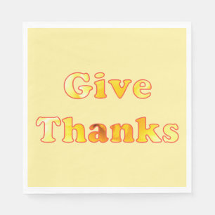 Give Thanks Thanksgiving Paper Napkins