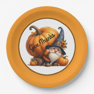 Give Thanks Thanksgiving Paper Plates