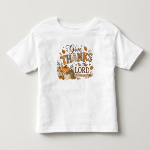 Give thanks thanksgiving pumpkin toddler t-shirt