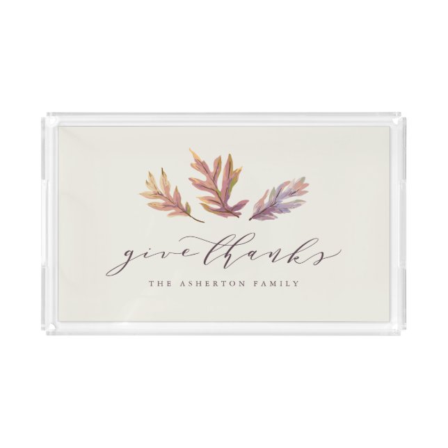 Give Thanks Thanksgiving tray (Front)