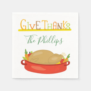Give Thanks this Thanksgiving Napkins