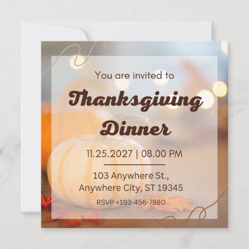Give Thanks This Thanksgiving with Custom  Invitation