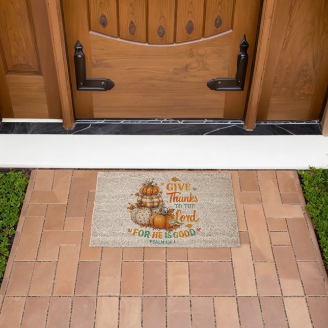 Give Thanks To...  Fiber Doormat (Insitu (Outdoor))