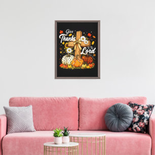 Give Thanks to The Lord Autumn Fall Season Canvas Print