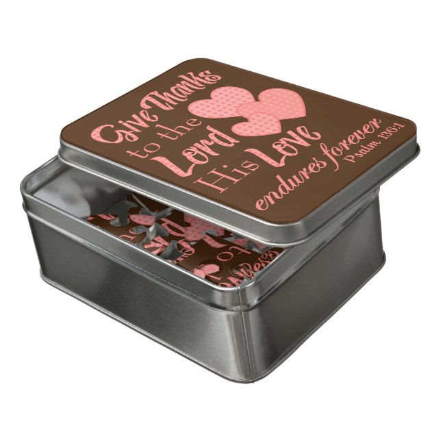 Give Thanks to the Lord Christian Jigsaw Puzzle (Lid Open)