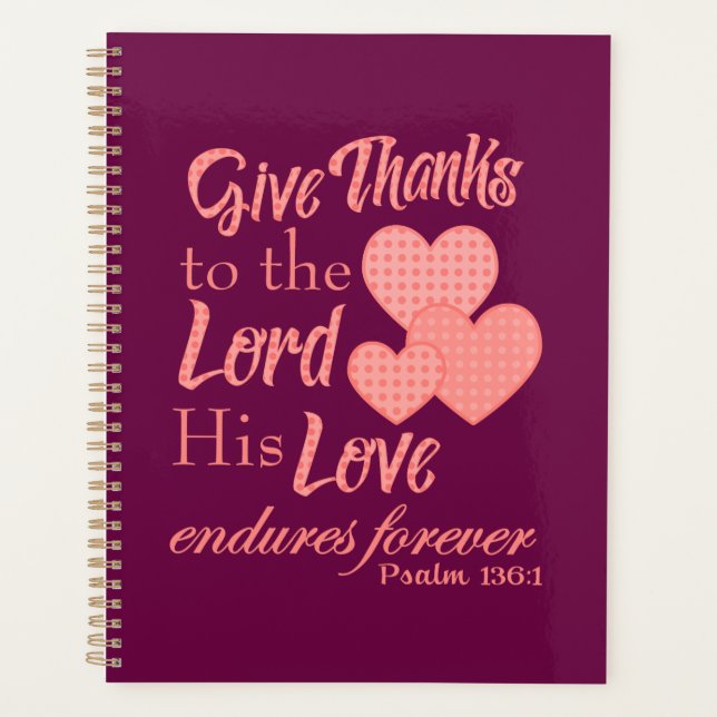 Give Thanks to the Lord Christian Planner (Front)