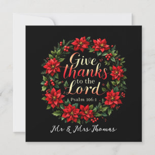 Give Thanks to the Lord Embrace Gratitude & Faith Invitation
