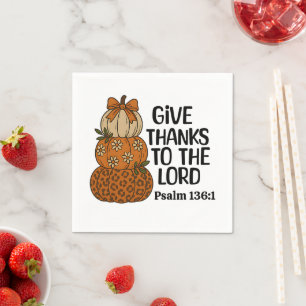 Give Thanks to the Lord Fall Napkins