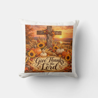 Give Thanks to the Lord Fall Pillow
