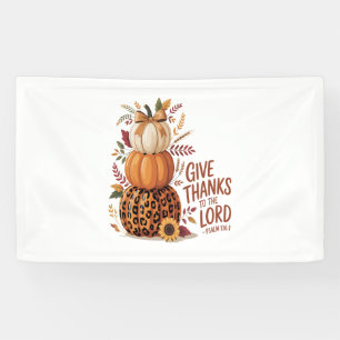 Give Thanks to the Lord,fall Pumpkin Banner