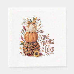 Give Thanks to the Lord,fall Pumpkin Napkins