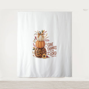 Give Thanks to the Lord,fall Pumpkin Tapestry