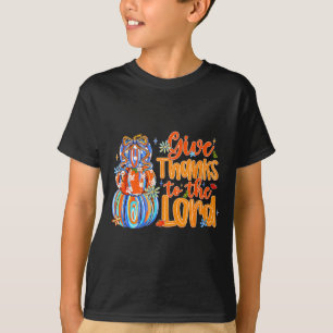 Give Thanks To The Lord Fall Pumpkin Thanksgiving T-Shirt