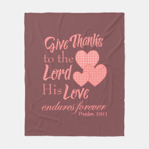 Give Thanks to the Lord Fleece Blanket