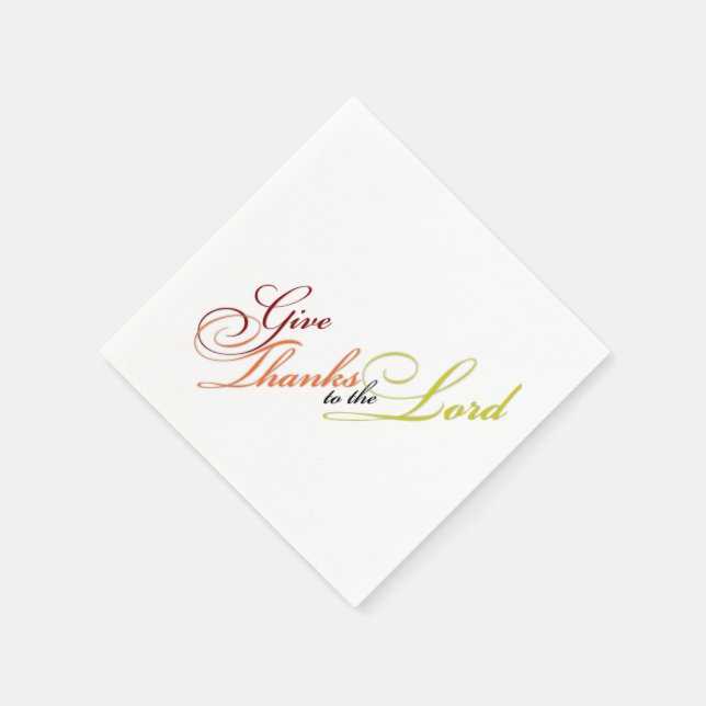 Give thanks to the Lord Paper Napkins (Corner)