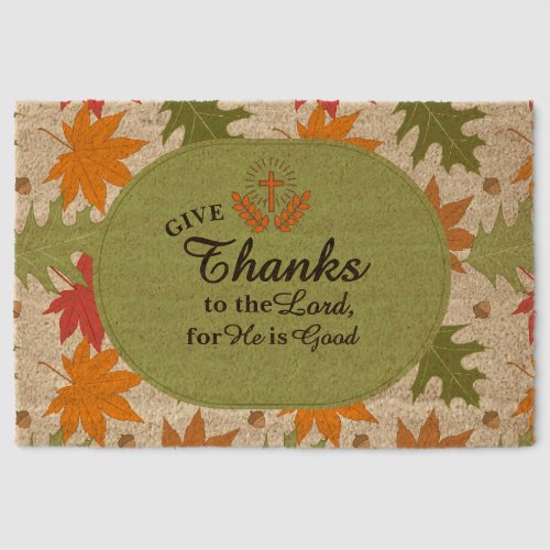 Give Thanks to the Lord | Personalized Fall Fiber Doormat Give Thanks to the Lord | Personalized Fall Fiber Doormat